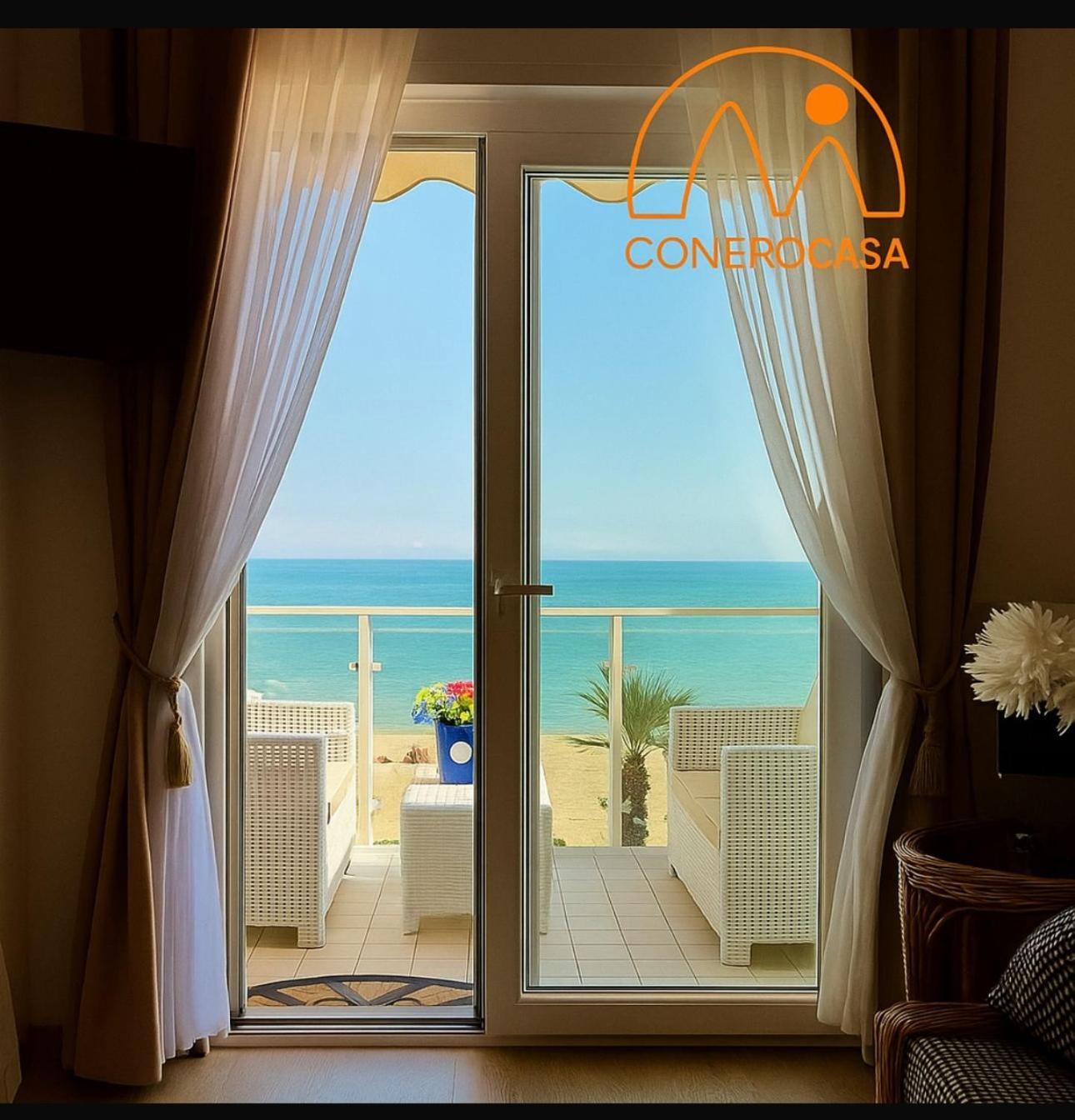 Conero Casa - Marcelli Di Numana In Via Litoranea 101 Sul Mare Vista Spiaggia Con Parcheggio Esclusivo المظهر الخارجي الصورة